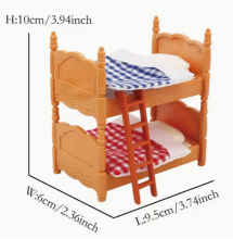 Stomble Family Toys Compatible with Sylvanian Families Art.184114 Divstavīga gulta ( savienojams ar Sylvanian Families)