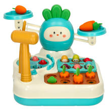 Ikonka Art.KX3610_1 Cute carrots interactive toy 4in1 blue