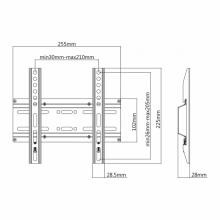 Sbox PLB-2522F Fixed Flat Screen LED TV Mount 23"-43" 35kg