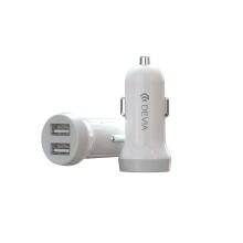 Devia Smart series car charger suit for Lightning (5V3.1A,2USB) white