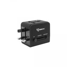 Sbox TA-23 Universal Travel Adapter with Dual USB Charger