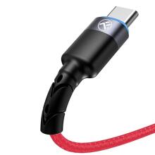 Tellur Data Cable USB to Type-C with LED Light 3A 1.2m Red