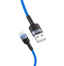 Tellur Data Cable USB to Lightning with LED Light, 3A 1.2m Blue