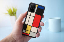 MAN&WOOD case for Galaxy S20+ mondrian wood black