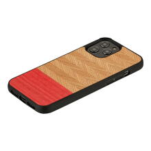 MAN&WOOD case for iPhone 12/12 Pro herringbone azalea black