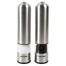 Salter 7722 SSTURA Stainless Steel Electronic Salt & Pepper Mill Set