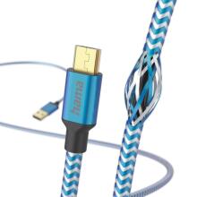 Hama 00201555 Reflective Charging Cable, USB-A - Micro-USB 1.5m Nylon blue