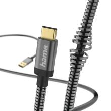 Hama 00173636 Metal Charging/Data Cable, USB Type-C 1.5m anthracite