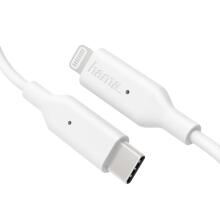 Hama 00183295 Charging/Data Cable, USB Type-C to Lightning 1m, White