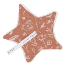 Little Dutch  Pacifier Cloth Art.TE20221061 Flower Rust Klipsis bērnu knupītim no dabiska kokvilna