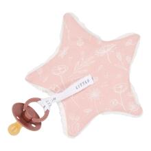 Little Dutch  Pacifier Cloth Art.TE20221050 Flower Pink Klipsis bērnu knupītim no dabiska kokvilna