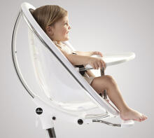 Mima Moon Art.H104RH-CL-W-SH101-DN White/Denim Baby hight chair with seat pad 2in1