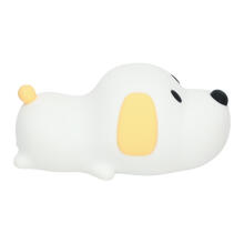 Ikonka Art.KX3694 Silicone night light white RGB dog lying down