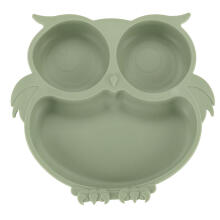 Ikonka Art.KX3755_1 Children's silicone utensils owl milita green