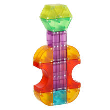 Ikonka Art.KX3628_2 3D construction magnetic bricks LED glowing 134 el.