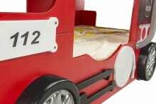 Plastiko Fire Truck Art.19097 Двухярусная кровать Пожарная с матрасом 190x90 cм
