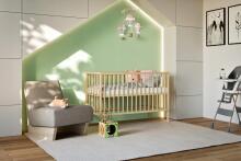 La Bebe™ Loft Cribbed Art.191493 Cloud Bērnu kokā gultiņa 120x60cm