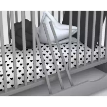 Kiddos Julia Art.191495 White  Bērnu gultiņa ar atvilktni , 120x60 cm,