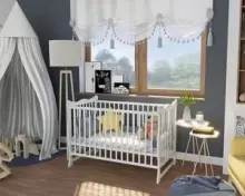 Kiddos Julia Art.191495 White  Bērnu gultiņa ar atvilktni , 120x60 cm,