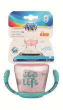 CANPOL BABIES non-spill cup with soft silicone spout Sea Life, 230 ml pink, 56/501_pin