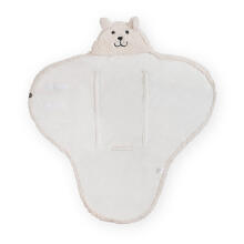 JOLLEIN wrap blanket Teddy Bear off-white