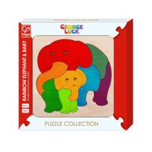 HAPE puzzle Rainbow Elephant & Baby, E6505A