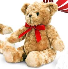 KEEL TOYS plush traditional bear W/Ribbon, 20cm