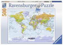 RAVENSBURGER dėlionė World Map Political 500vnt, 14755