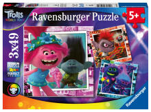 RAVENSBURGER pussel Trolls 2, 3x49st., 05081