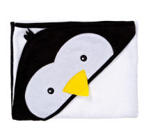 Water Friends soft bath towel – white penguin