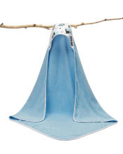 Crepe hooded bath towel – blue