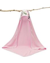 Crepe hooded bath towel – pink