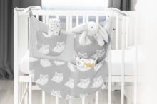 COT ORGANIZER BAG WAFFLE - OWLS GREY