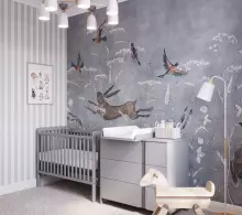 YappyKids YappyUno Art.82260 Light Grey детская деревянная кроватка 120x60см