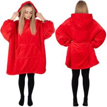 Oversized hoodie blanket Springos HA7321 red