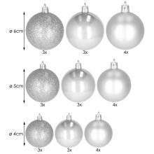 CA0180 CHRISTMAS BALLS 4/5/6 CM 30 PCS