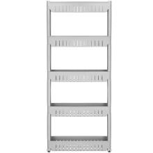 HA1015 CABINET ON WHEELS, 5 SHELVES, GRAY