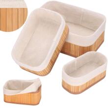 Bamboo organizers for cosmetics Springos HA0152 3 pcs