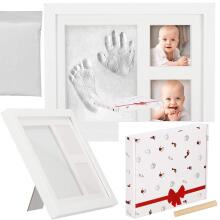 Set of baby handprints and footprints Springos PF0027 white