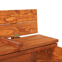 Bebe Basic Wood Sandbox Art.199231 Natural Koka smilšu kaste ar vāku un soliņiem un pārsegu 120x120cm