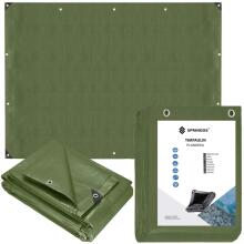 Tarpaulin 6x8m Springos GA2126 120g/m2 thick protective green sheet