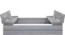 Wooden sandbox Springos SB120P 120x120cm Gray