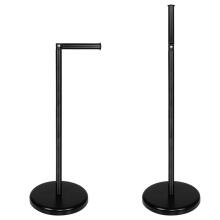 Toilet paper holder,Springos TS0002 metal stand, black