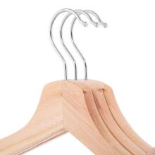 Wooden clothes hangers Springos HG0001 set of 3