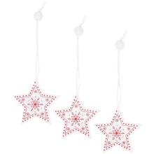 Christmas stars from wood Springos CA0658 5cm