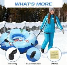 Kids World SnowTube Art.201267 zturīgas piepūšamas sniega caurules ar izturīgiem rokturiem 130cm