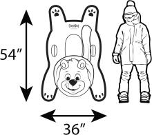 Kids World SnowTube Art.201275 Прочные надувные санки/подушка для катания по снегу с надежными ручками 137см