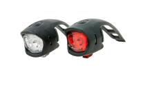 Set of front and rear lights SILI BLACK, black