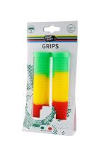 Handlebar grips JAMAICA, 2 pcs, green/yellow/red