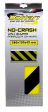 Wall bumper NO-CRASH, rectangular, black/yellow, 38x15x4,5cm